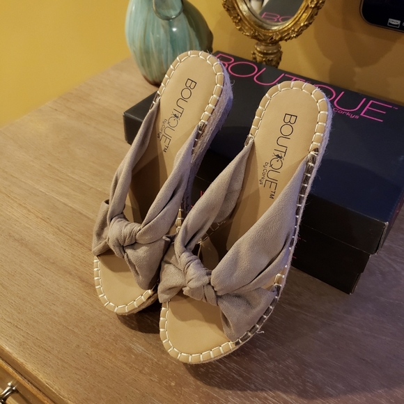 Corkys Shoes - Corkys Beige Espadrille Slides